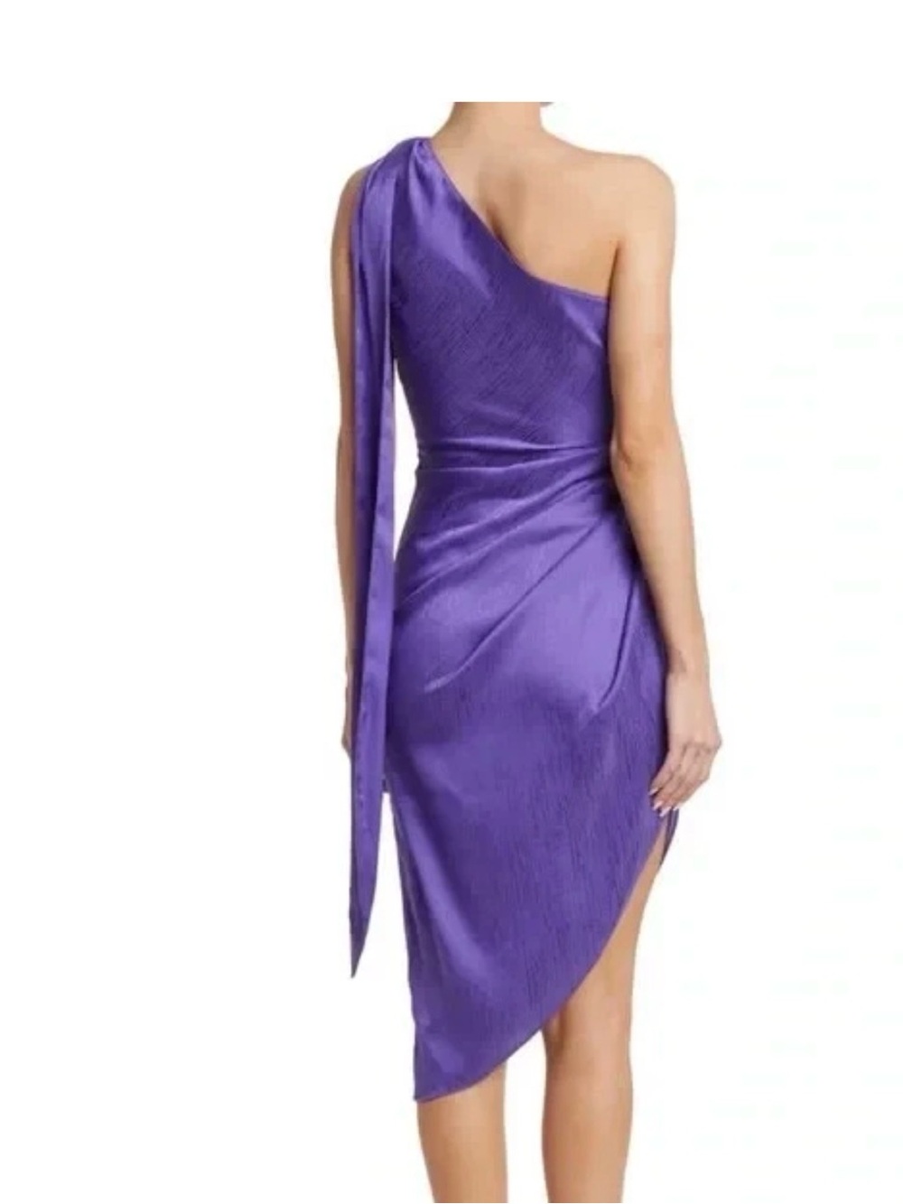 Ronny Kobo Zoe One Shoulder Dress Ultra Violet Purple XS - Picture 2 of 7